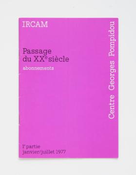 IRCAM Passage du XXe siècle