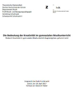 Die Bedeutung der Kreativität im gymnasialen Musikunterricht