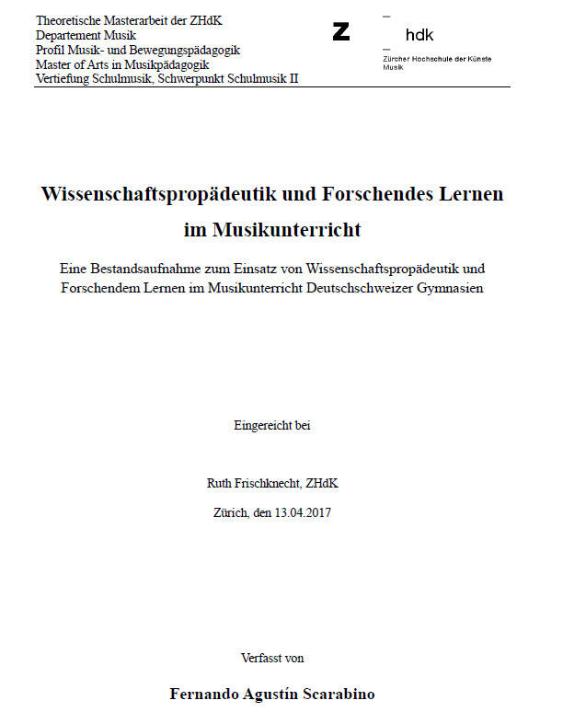 Wissenschaftspropädeutik und Forschendes Lernen im Musikunterricht