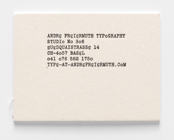 André Freiermuth Typography