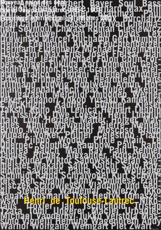 Henri de Toulouse-Lautrec - Nouveau Salon des Cent - Ode to Toulouse-Lautrec 1864-1901 - Exposition internationale d'affiches 2001