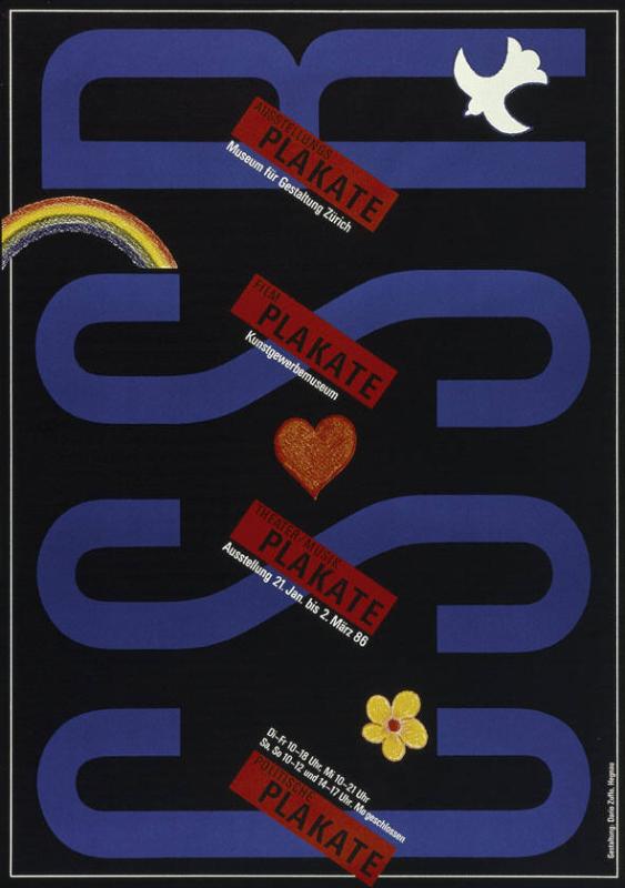 CSSR Plakate - Museum für Gestaltung Zürich - Kunstgewerbemuseum - Ausstellung 21. Jan. bis 2. März 86