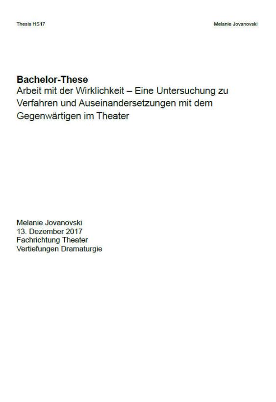 Arbeit mit der Wirklichkeit – Eine Untersuchung zu Verfahren und Auseinandersetzungen mit dem Gegenwärtigen im Theater