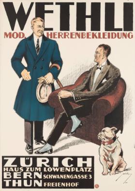 Wethli - Mod. Herrenbeleidung - Zürich - Bern - Thun