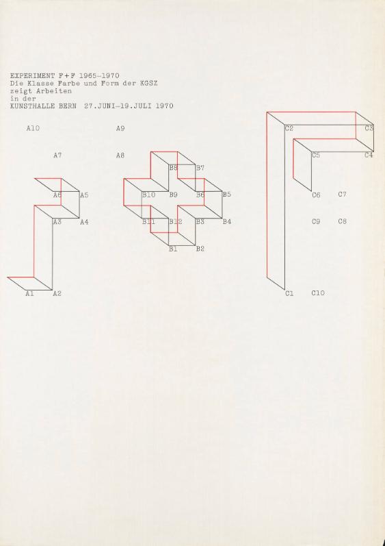Experiment F + F 1965-1970 - Die Klasse Farbe und Form der KGSZ zeigt  Arbeiten in der Kunsthalle Bern