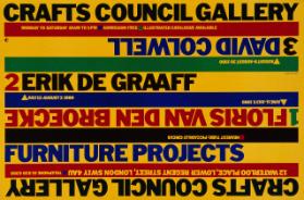 Crafts Council Gallery London - Furniture Projects - 1 Floris van den Broecke - 2 Erik de Graaff - 3 David Colwell