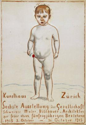 Kunsthaus Zürich - Sechste Ausstellung der Gesellschaft - Schweizer.  Maler, Bildhauer u. Architekten - zur Feier ihres fünfzigjährigen Bestehens