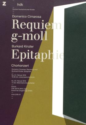 Domenico Cimarosa: Requiem g-moll - Burkard Kinzler: Epitaphie