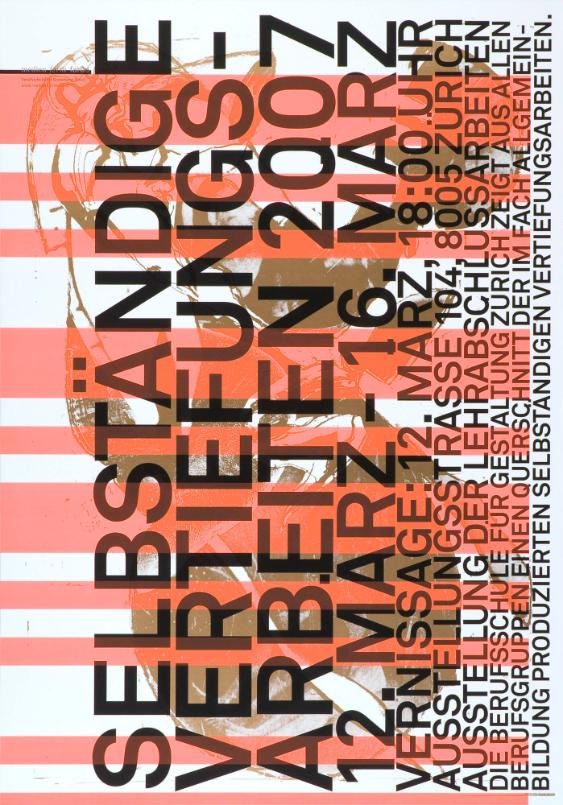 Selbständige Vertiefungsarbeiten 2007 - Ausstellung der Lehrabschlussarbeiten