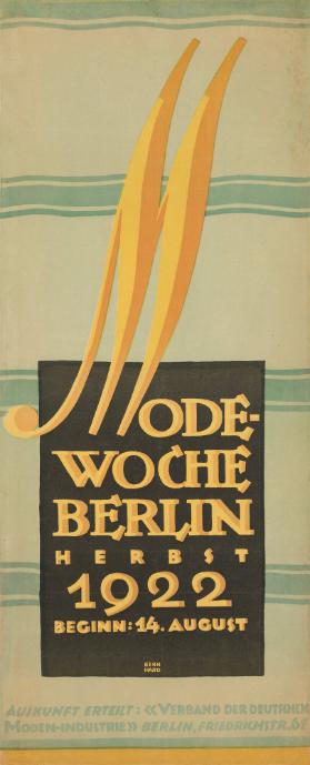 Modewoche Berlin Herbst 1922