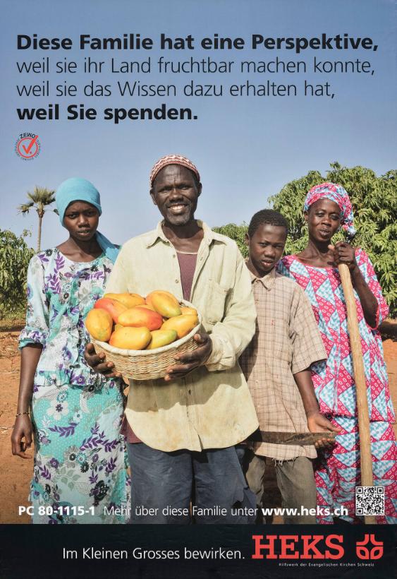 Diese Familie hat eine Perspektive, weil sie ihr Land fruchtbar machen konnte, weil sie das Wissen dazu erhalten hat, weil sie spenden. Im Kleinen Grosses bewirken. HEKS