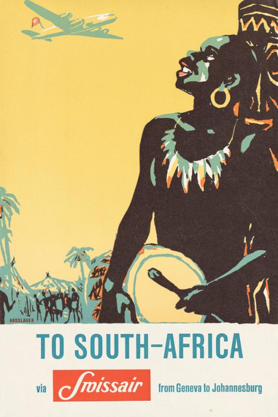To South-Africa via Swissair from Geneva to Johannesburg