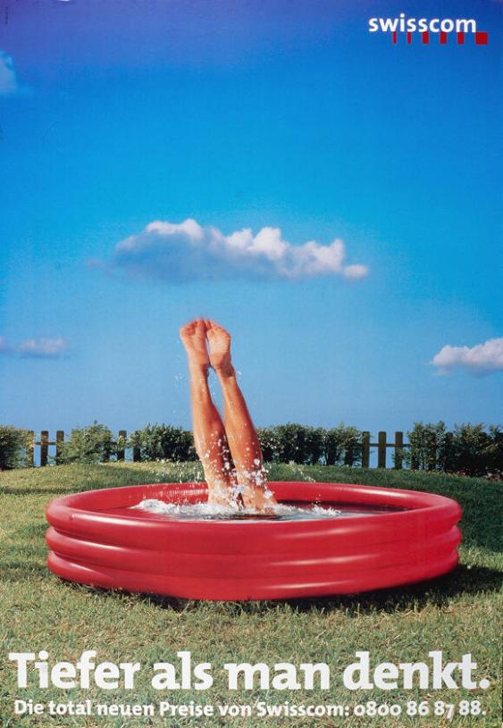 Swisscom - Tiefer als man denkt. Die total neuen Preise von Swisscom: 0800 86 87 88.