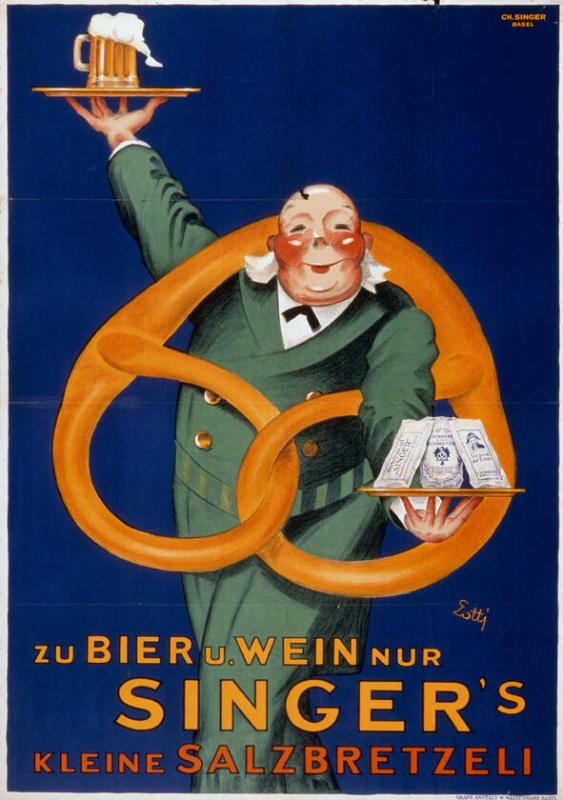 Zu Bier und Wein nur Singer's kleine Salzbretzeli