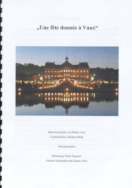 Une fête donnée à Vaux