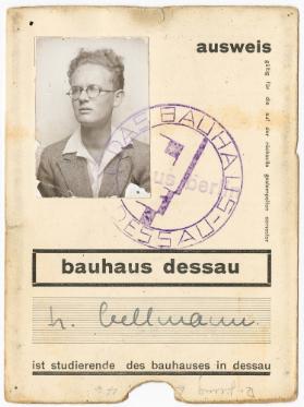 Studentenausweis, Bauhaus-Diplom 1933, weitere Dokumente