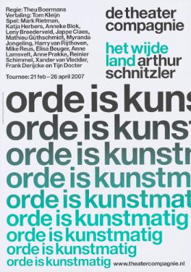 De Theatercompagnie - Het wijde land - Arthur Schnitzler - Orde is kunstmatig
