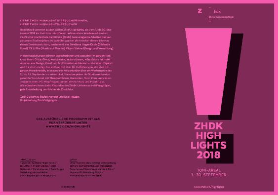 ZHdK Highlights 2018