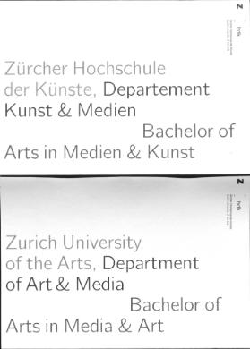 ZHdK, Departement Kunst & Medien