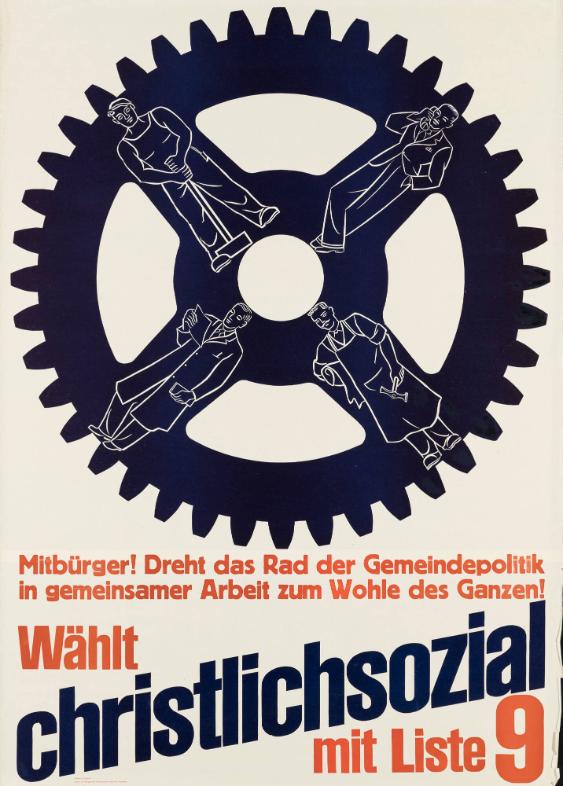 Wählt christlichsozial mit Liste 9 - Mitbürger! Dreht das Rad der Gemeindepolitik in gemeinsamer Arbeit zum Wohle des Ganzen!