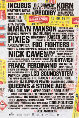 Lowlands - A Campingflight to Paradise 2005 - Evenemententerrein Walibi World - Biddinghuizen - Incubus - The Bravery - Korn - [...] - Velen Anderen