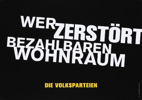 Wer zerstört bezahlbaren Wohnraum - Die Volksparteien