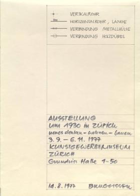 Um 1930 in Zürich