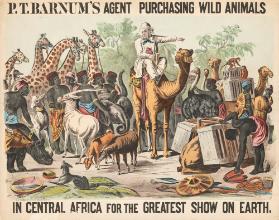 P.T. Barnum's Agent Purchasing Wild Animals in Central Afrika for the Greatest Show on Earth.