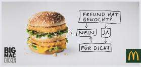 Big Mac - Chicken - Freund hat gekocht? Nein - Ja - Für dich?