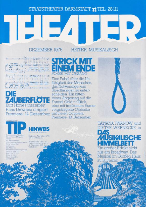 Theater - Dezember 1975  - Heiter, Musikalisch - Staatstheater Darmstadt