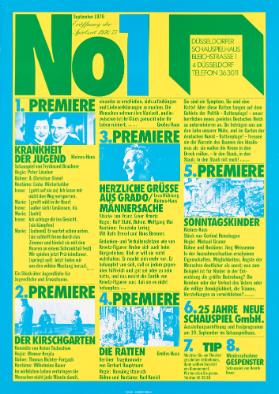 No1 - Eröffnung der Spielzeit 1976/77 - September 1976 - Düsseldorfer Schauspielhaus