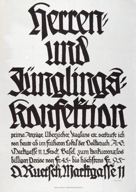 Herren- und Jünglingskonfektion - O. Ruetsch