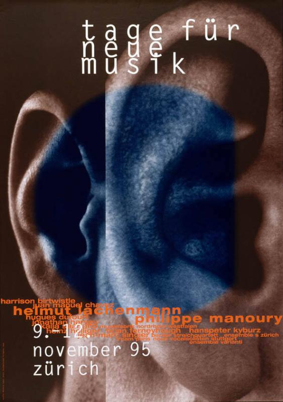 Tage für neue Musik - Harrison Birtwistle (...) - 9.-12. November 95 -Zürich