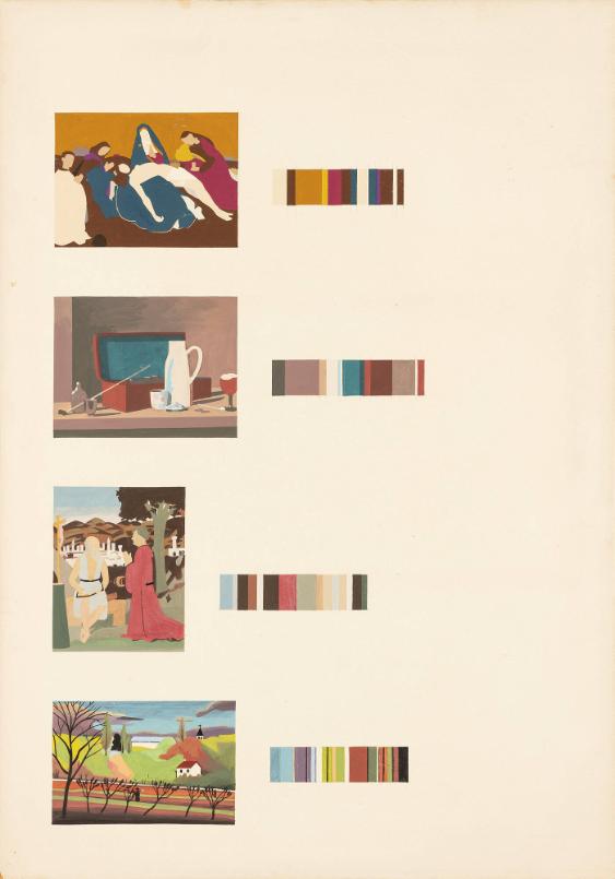 [harmonische Dreiklänge, Farbanalysen alter Meister]