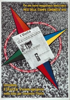 Per una nuova maggioranza democratica - Mese della Stampa comunista-1959 - Lavoratore, l'Unità ti orienta ogni giorno nella lotta per rinnovare l'Italia