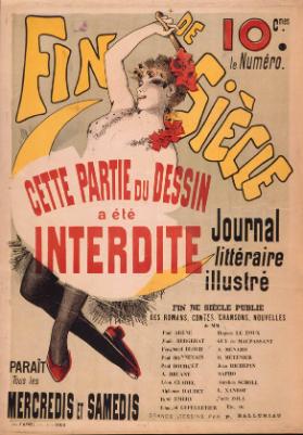 Fin de Siècle - Journal littéraire illustré - Cette partie du dessin a é té interdite