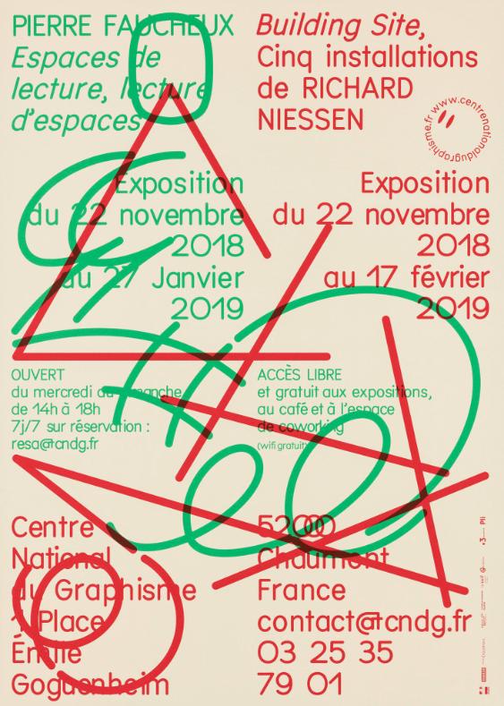 Building Site, cinq installations de Richard Niessen - Pierre Faucheux - Espaces de lecture, lecture d'espaces - Centre National du Graphisme