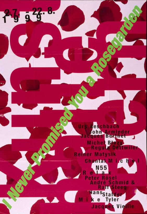 I never promised you a Rosegarden - Kunsthalle Bern - Urs Aeschbach - John Armleder - Jacques Berthet - Michel Blazy - Regula Dettwiler
