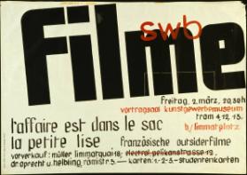 SWB - Filme - L'affaire est dans le sac - La petite Lise - Französische Outsiderfilme - Vortragsaal Kunstgewerbemuseum