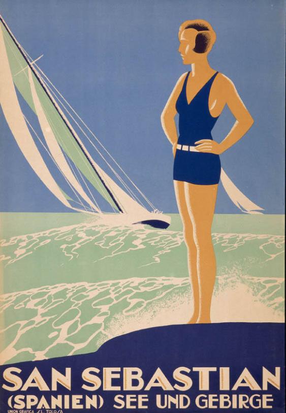 San Sebastian - (Spanien) See und Gebirge