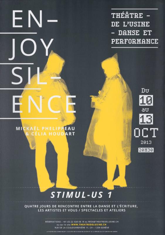 Enjoy silence - Stimul-us 1 - Théâtre de l'Usine - Danse et performance