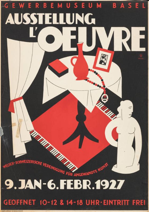 Gewerbemuseum Basel - Ausstellung L'Œuvre - Welsch-Schweizerische Vereinigung für angewandte Kunst