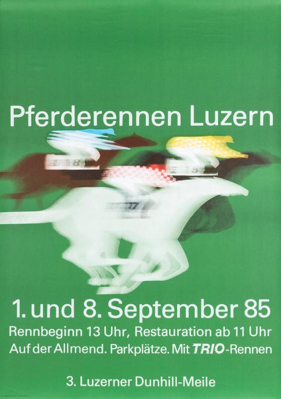 Pferderennen Luzern - auf der Allmend. 3. Luzerner Dunhill-Meile