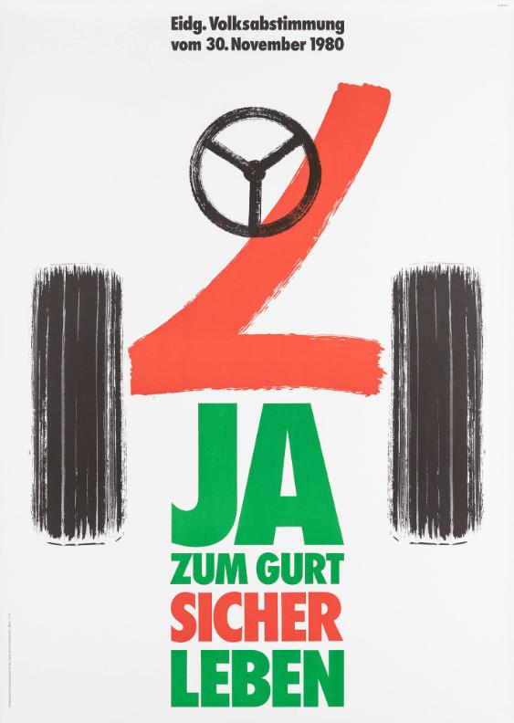 Eidg. Volksabstimmung vom 30. November 1980 - Ja zum Gurt - sicher leben