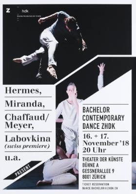 Bachelor Contemporary Dance ZHdK -  Hermes, Miranda, Chaffaud/Meyer, Labovkina u.a. - Theater der Künste