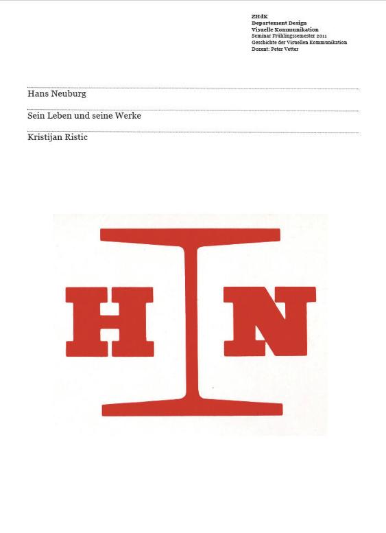 Hans Neuburg. Sein Leben und seine Werke