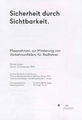 Sicherheit duch Sichtbarkeit