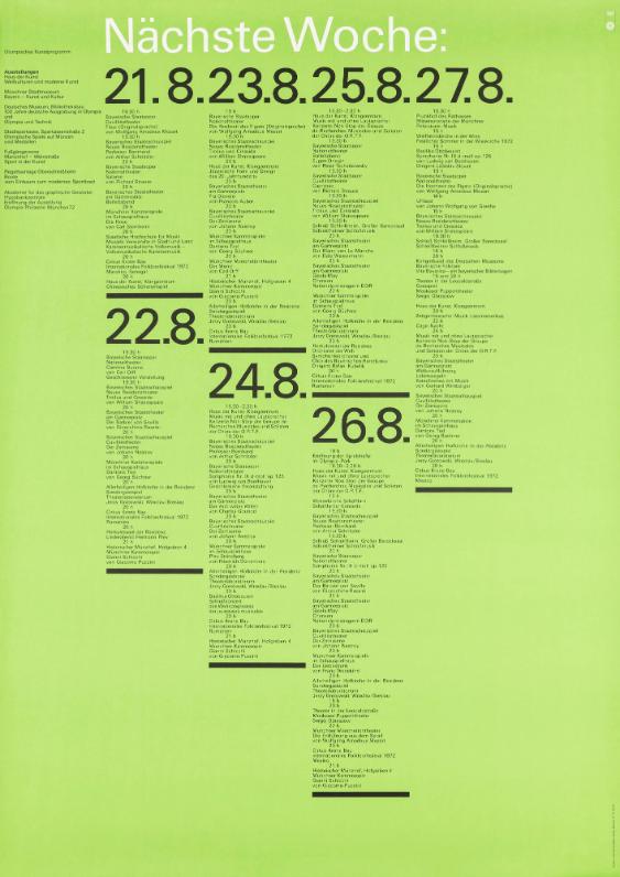 Nächste Woche - Olympisches Kunstprogramm - Olympiade München 1972
