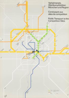 Verkehrsnetz - Wettkampfstätten - München und Region - Olympiade München 1972