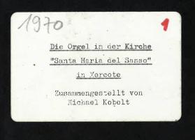 Die Orgel in der Kirche "Santa Maria del Sasso" in Morcote